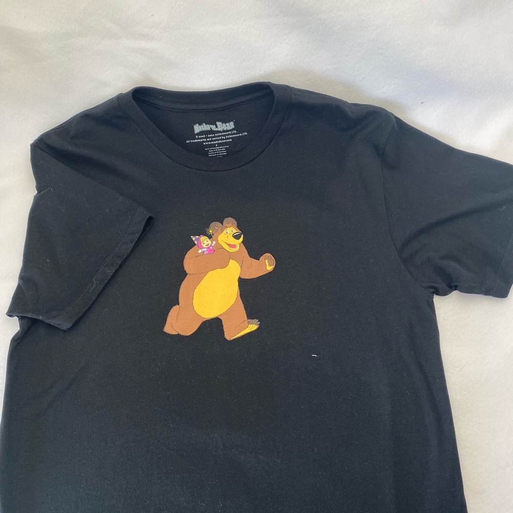 Crew Neck Long Sleeve T-Shirt Masha, and the bear